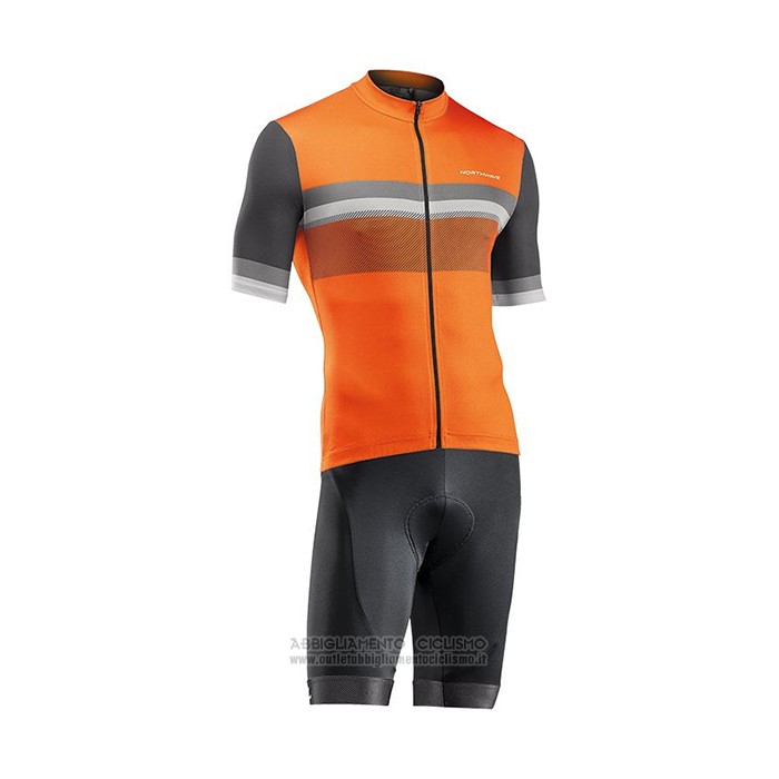 2021 Abbigliamento Ciclismo NorthWave Arancione Manica Corta e Salopette (2)